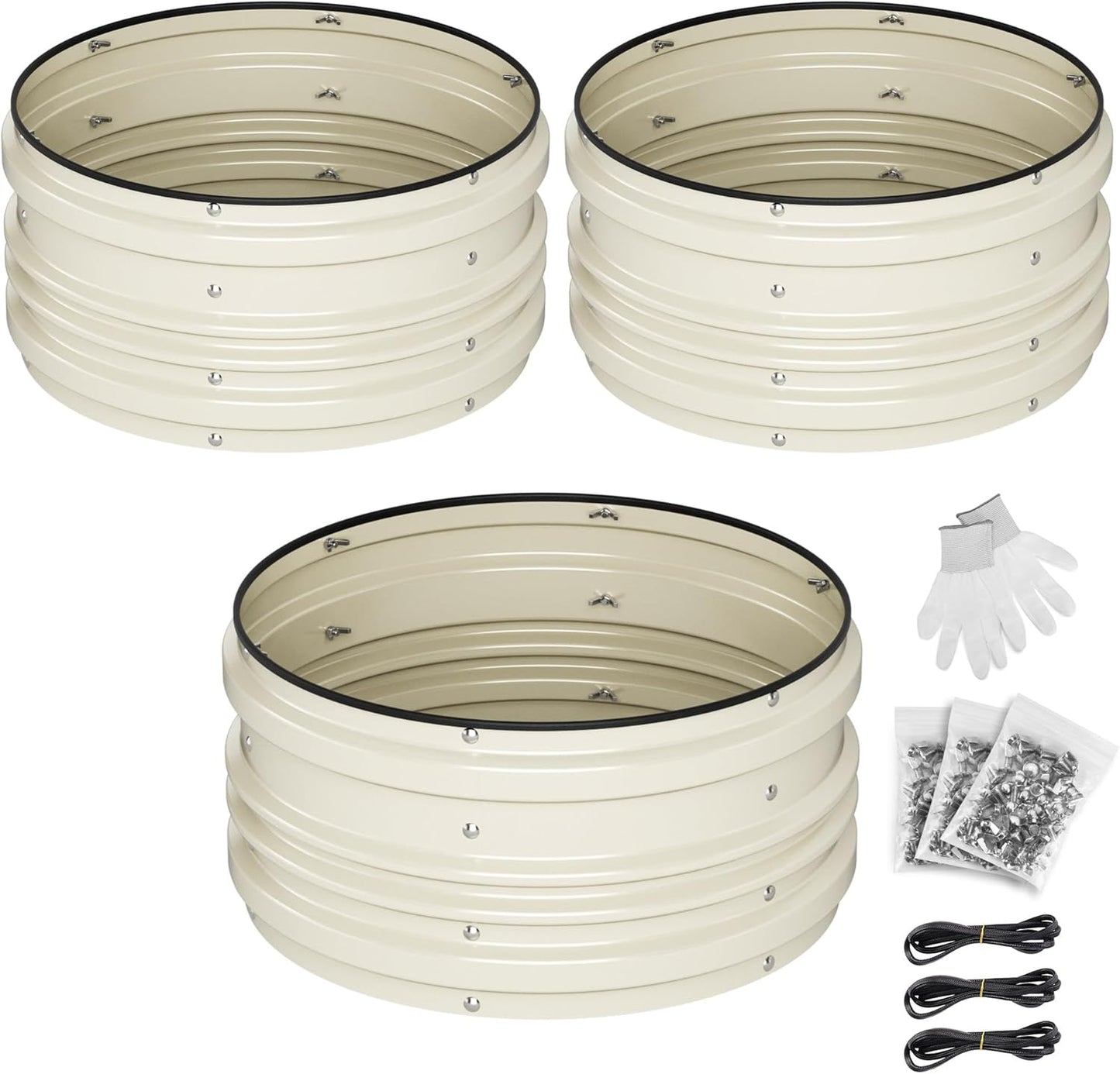 Transform Your Garden with the 3-Piece Galvanized Raised Garden Bed Set - Durable, Stylish, and Perfect for Growing Vegetables and Flowers!