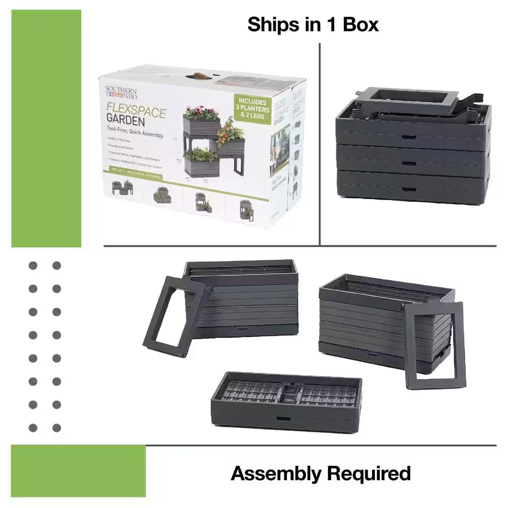 Transform Your Garden with the Versatile Flexspace 3-Tier Modular Raised Garden Bed – Perfect for Any Outdoor Space!