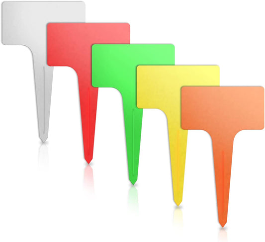 Transform Your Garden with 100Pcs Multicolor T-Type Plant Tags - Durable, Waterproof, and Perfect for Organizing Your Plants!
