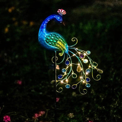 Illuminate Your Garden with Stunning Peacock Solar Lights - Waterproof Decorative Garden Stake for a Vibrant Outdoor Experience