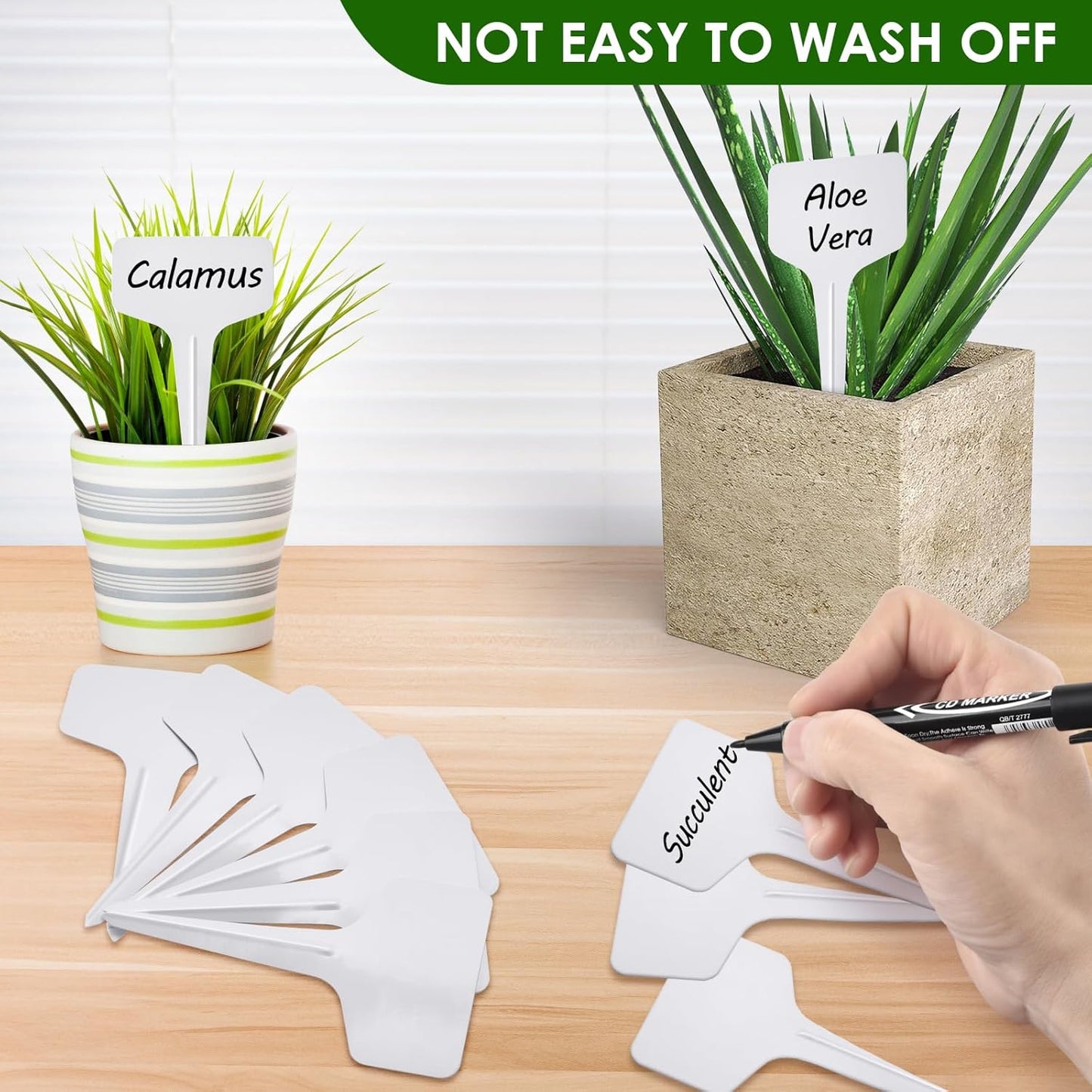 Transform Your Garden with 120 Waterproof Plant Labels and Permanent Marker – Perfect for Organizing Your Plants!
