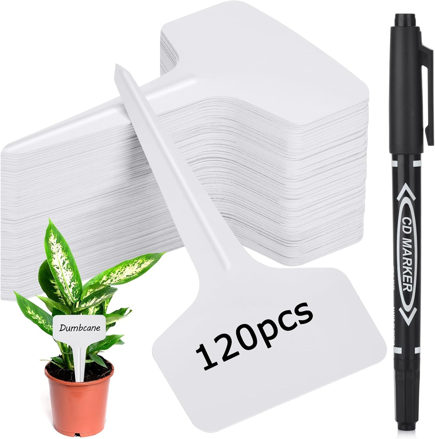 Transform Your Garden with 120 Waterproof Plant Labels and Permanent Marker – Perfect for Organizing Your Plants!