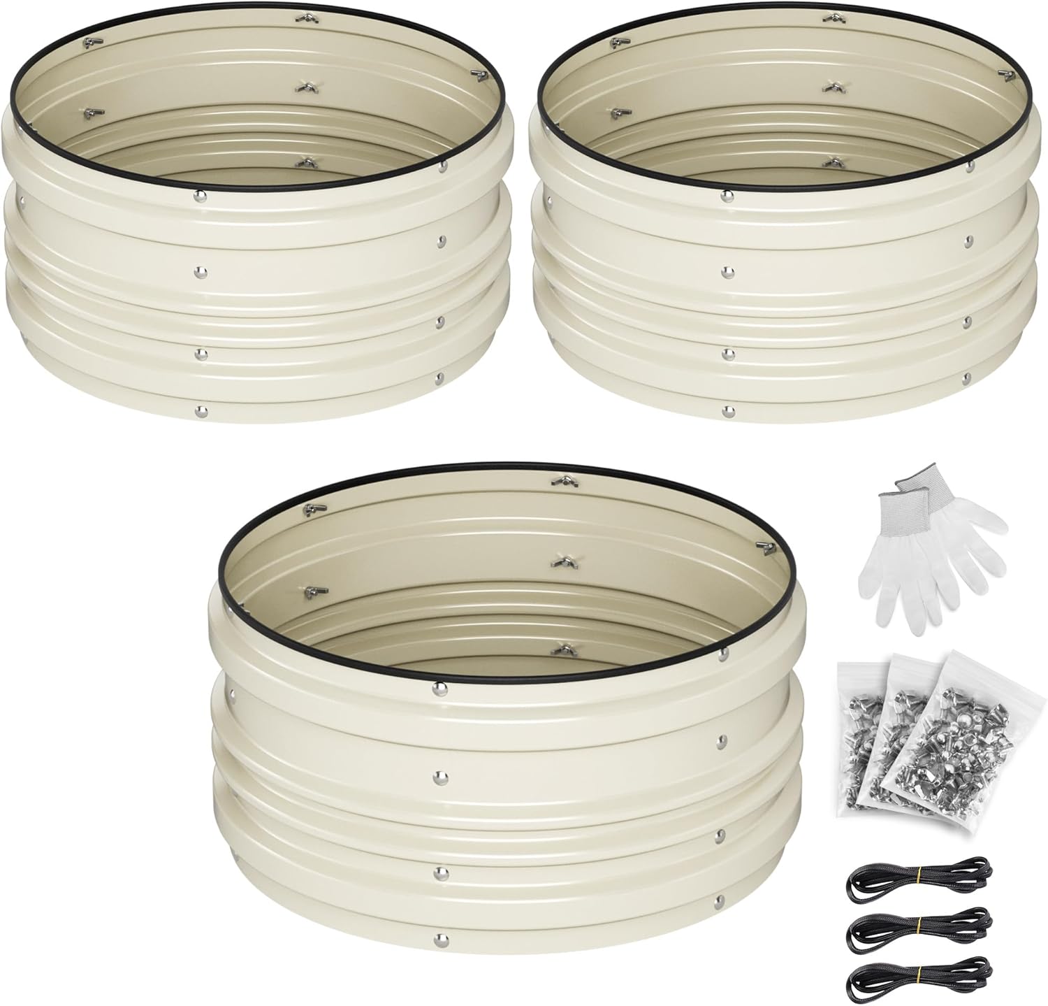 Transform Your Garden with the 3-Piece Galvanized Raised Garden Bed Set - Durable, Stylish, and Perfect for Growing Vegetables and Flowers!