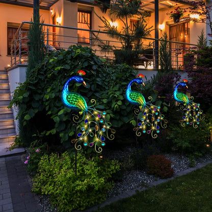 Illuminate Your Garden with Stunning Peacock Solar Lights - Waterproof Decorative Garden Stake for a Vibrant Outdoor Experience