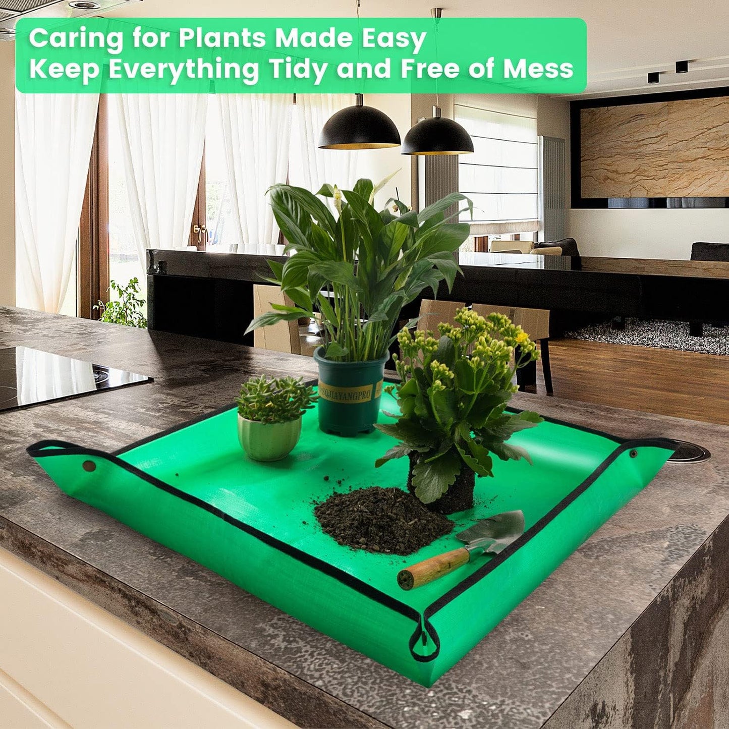 Transform Your Gardening Experience with Our 26.8" Waterproof Repotting Mat - Perfect for Indoor Plant Transplanting and Mess-Free Soil Changes!