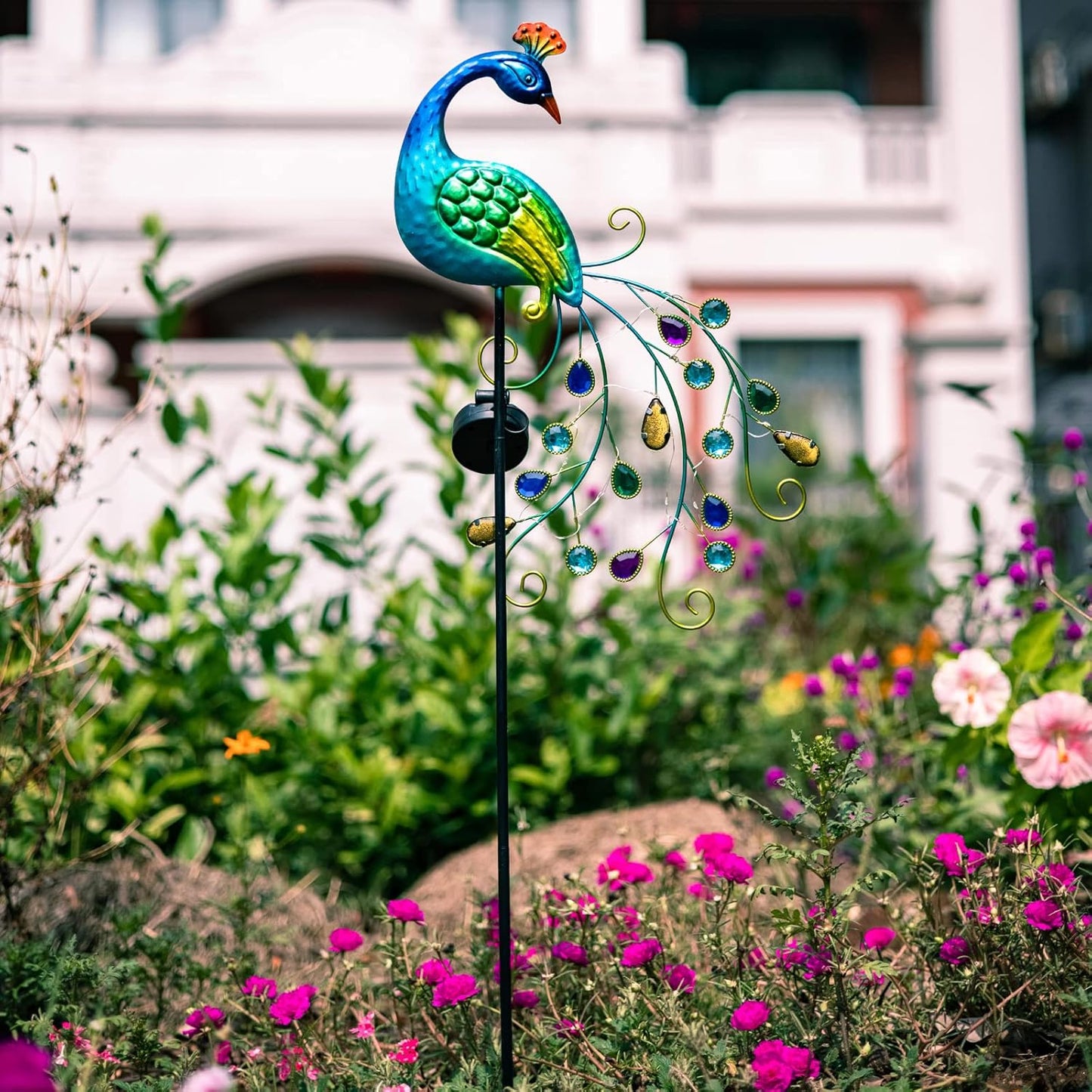 Illuminate Your Garden with Stunning Peacock Solar Lights - Waterproof Decorative Garden Stake for a Vibrant Outdoor Experience
