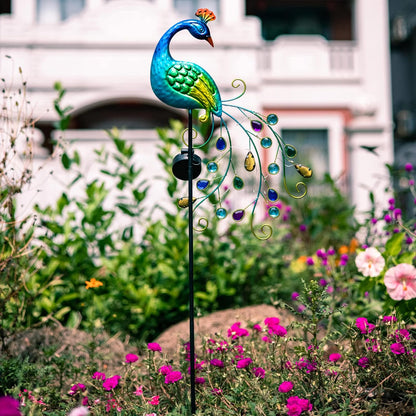 Illuminate Your Garden with Stunning Peacock Solar Lights - Waterproof Decorative Garden Stake for a Vibrant Outdoor Experience