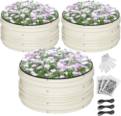 Transform Your Garden with the 3-Piece Galvanized Raised Garden Bed Set - Durable, Stylish, and Perfect for Growing Vegetables and Flowers!