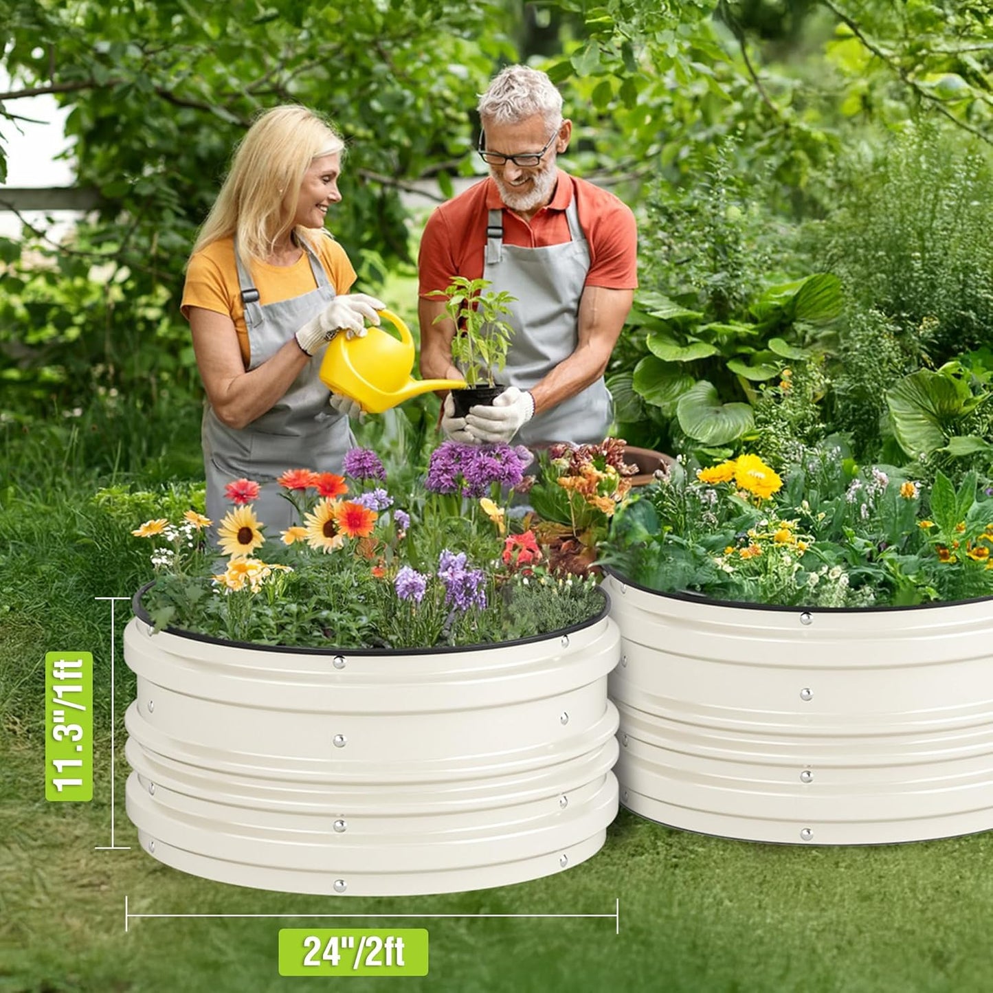 Transform Your Garden with the 3-Piece Galvanized Raised Garden Bed Set - Durable, Stylish, and Perfect for Growing Vegetables and Flowers!