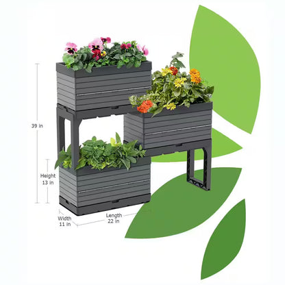 Transform Your Garden with the Versatile Flexspace 3-Tier Modular Raised Garden Bed – Perfect for Any Outdoor Space!