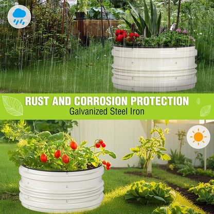 Transform Your Garden with the 3-Piece Galvanized Raised Garden Bed Set - Durable, Stylish, and Perfect for Growing Vegetables and Flowers!
