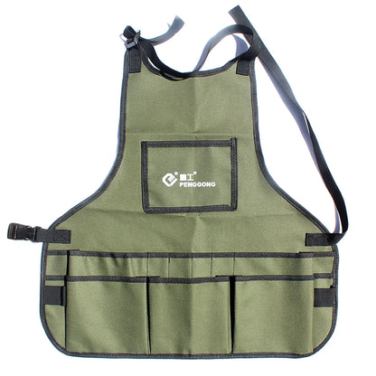 Elevate Your Craft with Our Waterproof Multifunctional Tool Apron - Durable Oxford Cloth Design with Multi-Pockets for Woodworkers and Gardeners