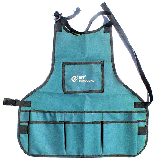 Elevate Your Craft with Our Waterproof Multifunctional Tool Apron - Durable Oxford Cloth Design with Multi-Pockets for Woodworkers and Gardeners