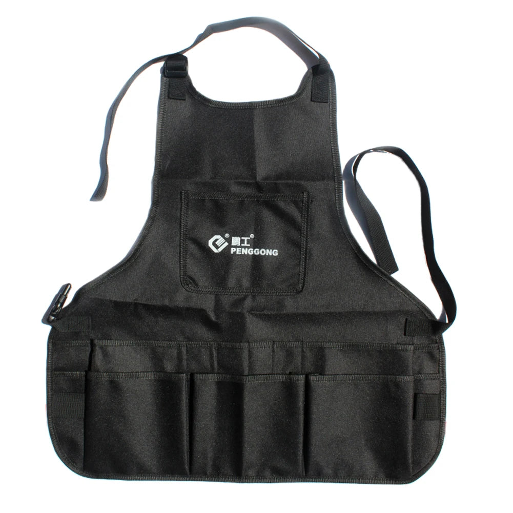 Elevate Your Craft with Our Waterproof Multifunctional Tool Apron - Durable Oxford Cloth Design with Multi-Pockets for Woodworkers and Gardeners