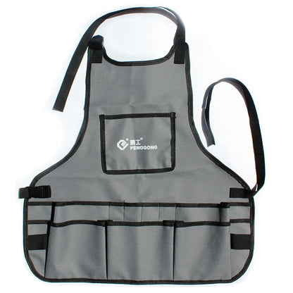 Elevate Your Craft with Our Waterproof Multifunctional Tool Apron - Durable Oxford Cloth Design with Multi-Pockets for Woodworkers and Gardeners