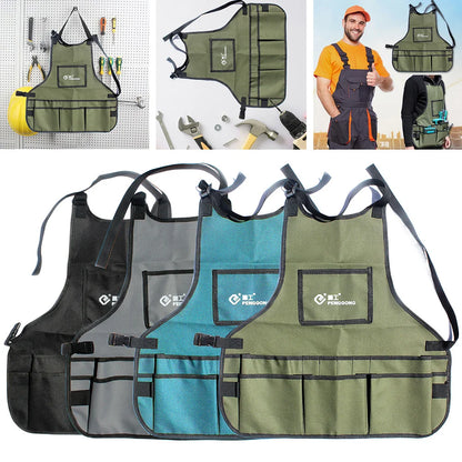 Elevate Your Craft with Our Waterproof Multifunctional Tool Apron - Durable Oxford Cloth Design with Multi-Pockets for Woodworkers and Gardeners