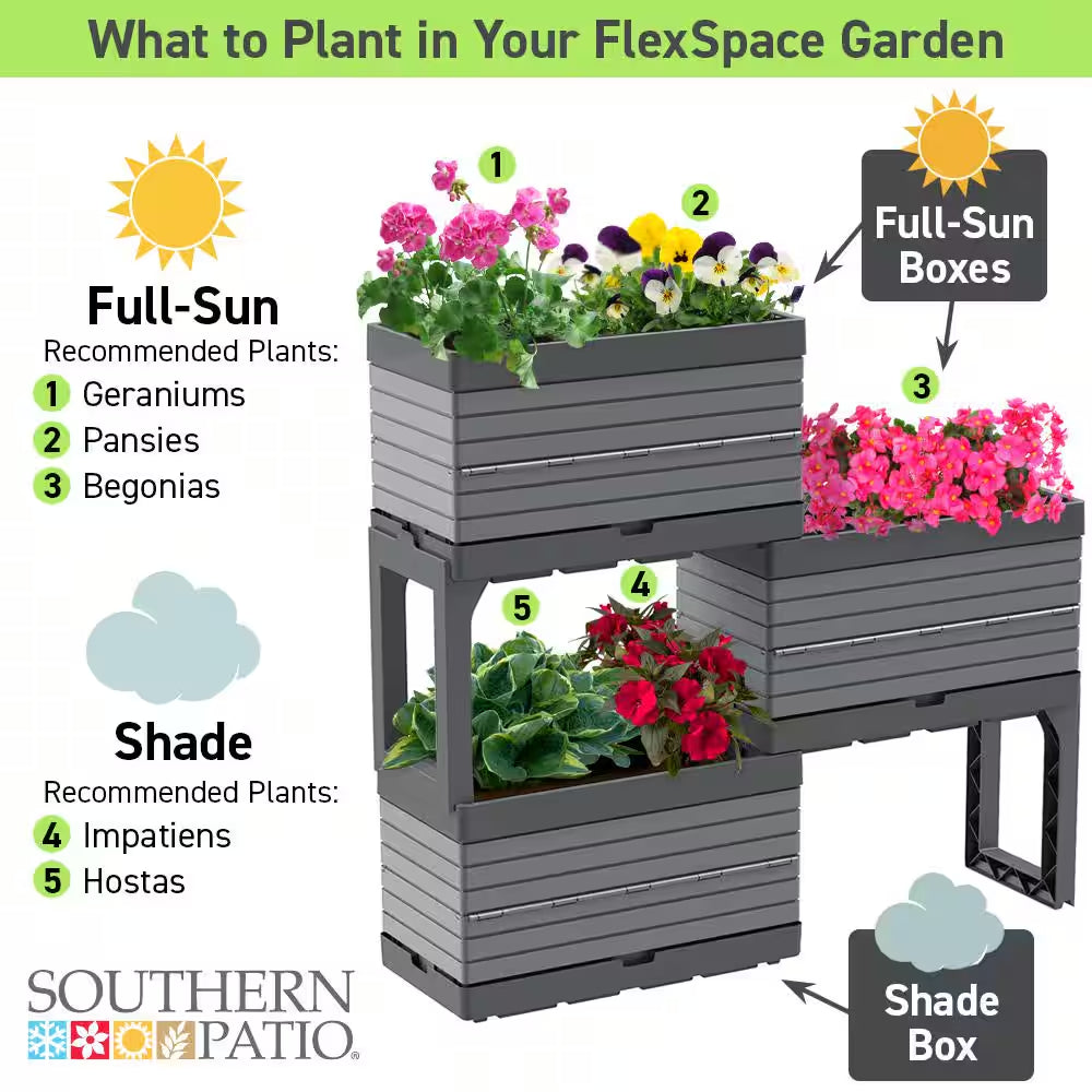 Transform Your Garden with the Versatile Flexspace 3-Tier Modular Raised Garden Bed – Perfect for Any Outdoor Space!