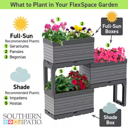 Transform Your Garden with the Versatile Flexspace 3-Tier Modular Raised Garden Bed – Perfect for Any Outdoor Space!