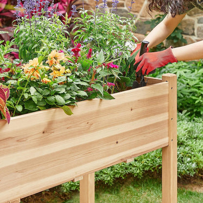 Elevate Your Gardening Experience with Our Set of 2 Classic Wooden Raised Garden Beds - Perfect for Patios, Backyards, and Balconies!