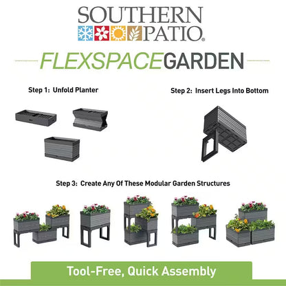 Transform Your Garden with the Versatile Flexspace 3-Tier Modular Raised Garden Bed – Perfect for Any Outdoor Space!